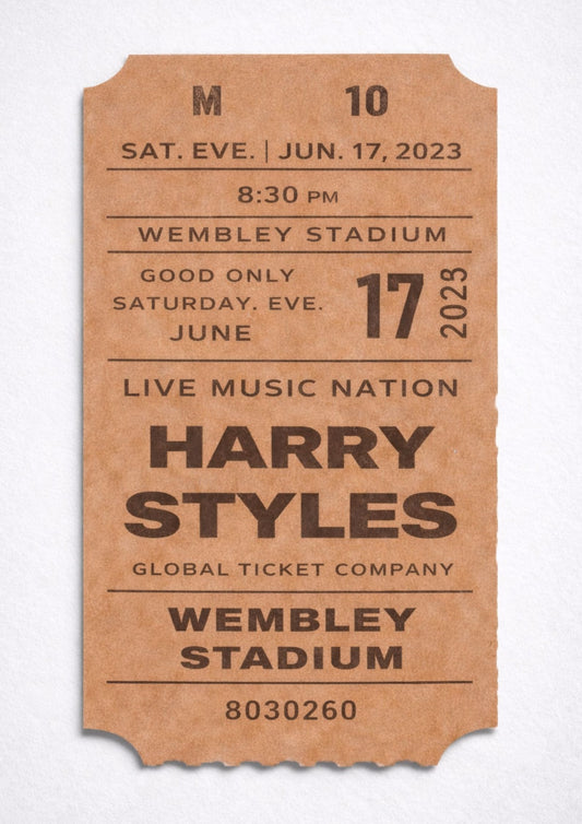 Coldplay Concert Ticket Stub Print Rose Bowl Los Angeles 2017 Retro Music Wall Art A Head Full of Dreams Tour Gift for Coldplay Fans (Copy)