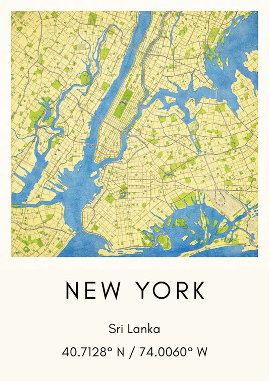 New York City Map Art Print Modern Minimalist City Map Poster USA Wall Decor Travel Gift Manhattan Art