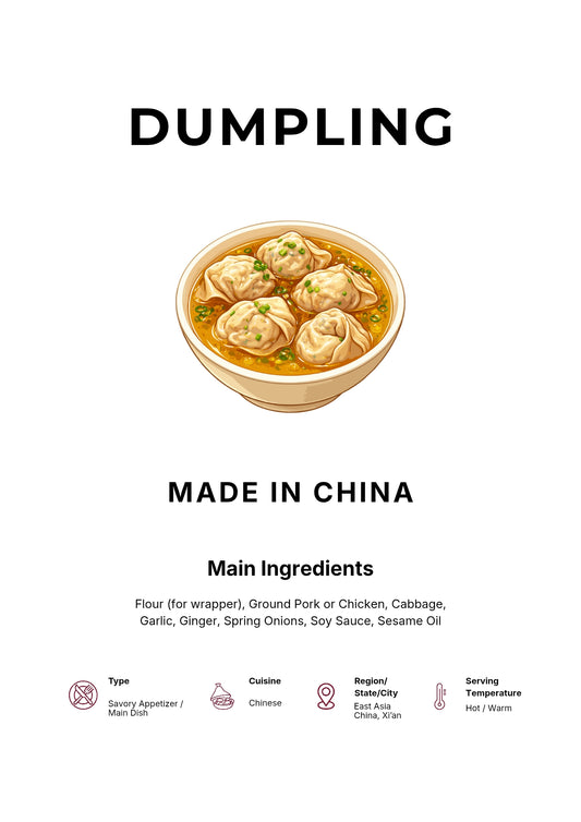 Dumpling Art Print Modern Kitchen Wall Decor Gourmet Food Poster Made in China Illustration Foodie Gift Chinese Cuisine Art Dim Sum Poster