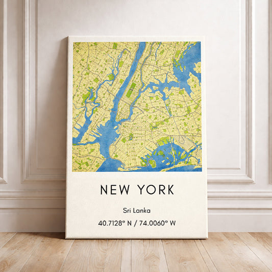 New York City Map Art Print Modern Minimalist City Map Poster USA Wall Decor Travel Gift Manhattan Art
