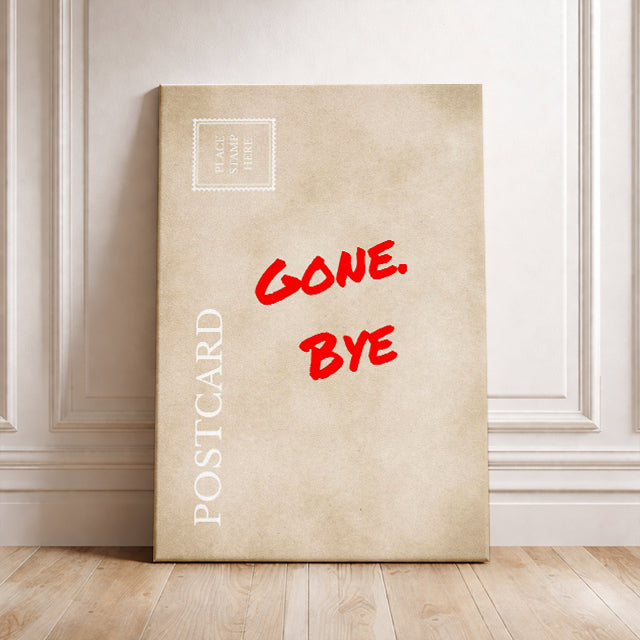 Funny Relatable Postcard Gone Bye Sarcastic Office Wall Art Workplace Humor Print Gag Gift for Coworkers