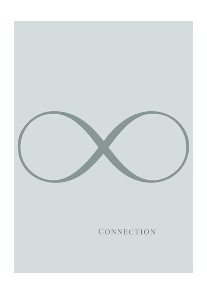 Infinity Connection Minimalist Wall Art – Modern Symbolic Line Art Print