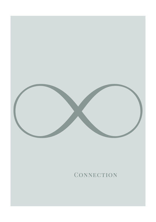Infinity Connection Minimalist Wall Art – Modern Symbolic Line Art Print