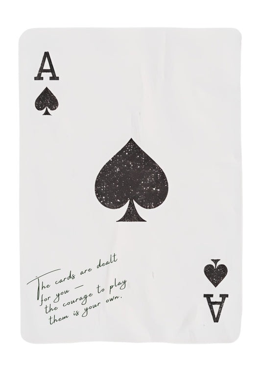 Ace of Spades Minimalist Art Print – Motivational Playing Card Wall Decor