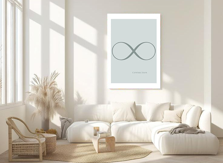 Infinity Connection Minimalist Wall Art – Modern Symbolic Line Art Print