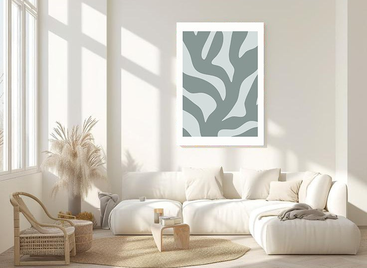 Minimalist Abstract Gray Pattern Wall Art – Contemporary Neutral Decor Print for Modern Home and Office Interior Design