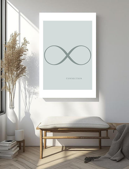 Infinity Connection Minimalist Wall Art – Modern Symbolic Line Art Print