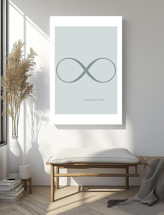 Infinity Connection Minimalist Wall Art – Modern Symbolic Line Art Print