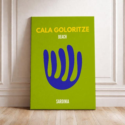 Cala Goloritzé Beach Poster – Modern Sardinia Wall Art, Italy Coastal Travel Print