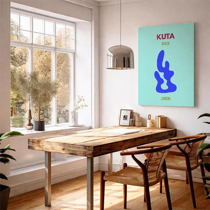 Kuta Beach Lombok Poster – Modern Indonesia Wall Art, Tropical Travel Print