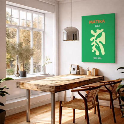 Matira Beach Bora Bora Minimal Poster | Modern Tropical Wall Art Print | Contemporary Island Travel Decor
