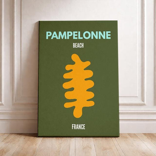 Pampelonne Beach France Poster | Minimal Coastal Wall Art | Modern Travel Beach Print