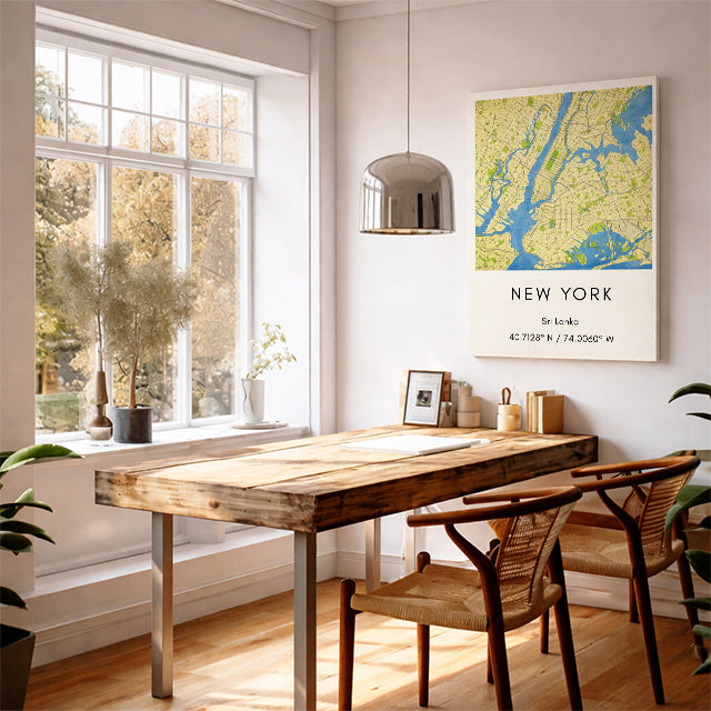New York City Map Art Print Modern Minimalist City Map Poster USA Wall Decor Travel Gift Manhattan Art