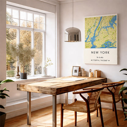 New York City Map Art Print Modern Minimalist City Map Poster USA Wall Decor Travel Gift Manhattan Art